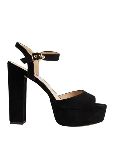Stuart Weitzman Woman Sandals Black Size 8.5 Soft Leather