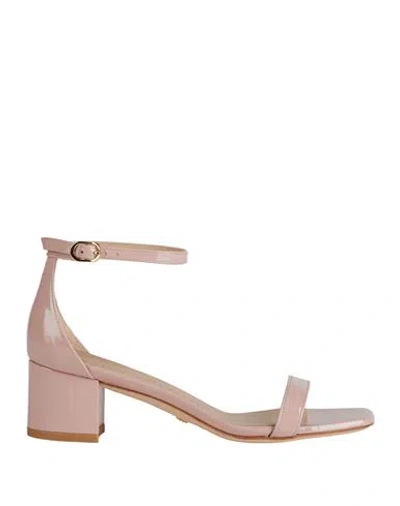 Stuart Weitzman Woman Sandals Blush Size 6.5 Leather