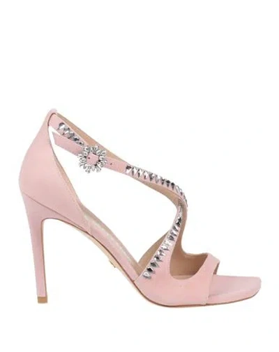 Stuart Weitzman Woman Sandals Blush Size 7.5 Soft Leather In Pink