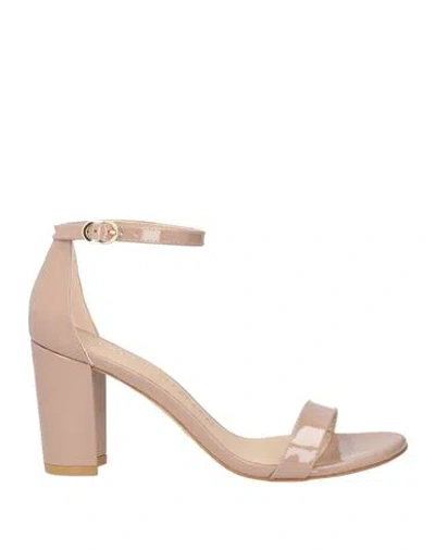 Stuart Weitzman Woman Sandals Blush Size 7 Leather In Pink