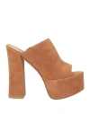 Stuart Weitzman Open-toe 145mm Heeled Mules In Brown