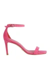 Stuart Weitzman Woman Sandals Fuchsia Size 7 Leather
