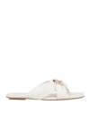 Stuart Weitzman Woman Sandals Ivory Size 6.5 Leather In White