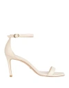 Stuart Weitzman Woman Sandals Ivory Size 9.5 Soft Leather In White