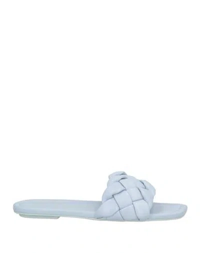 Stuart Weitzman Woman Sandals Light Blue Size 7 Leather