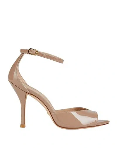 Stuart Weitzman Nudist 100mm Patent-finish Sandals In Beige