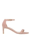 Stuart Weitzman Woman Sandals Light Brown Size 5 Soft Leather In Beige