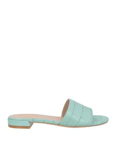 Stuart Weitzman Woman Sandals Light Green Size 6.5 Leather