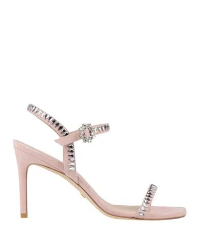 Stuart Weitzman Woman Sandals Light Pink Size 7 Soft Leather