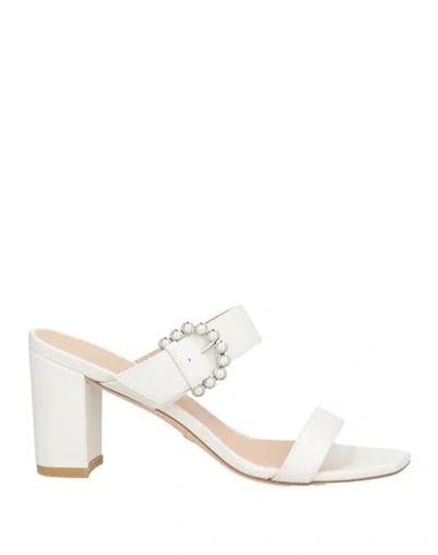 Stuart Weitzman Woman Sandals Off White Size 6.5 Leather
