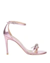 Stuart Weitzman Woman Sandals Pink Size 7.5 Leather In Pink