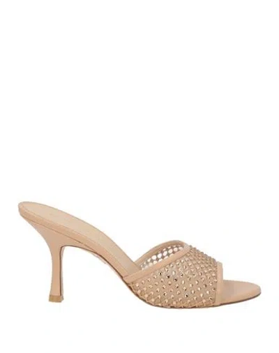 Stuart Weitzman Woman Sandals Pink Size 8.5 Textile Fibers In Brown