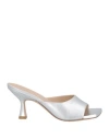 Stuart Weitzman Woman Sandals Silver Size 6.5 Leather In Silver