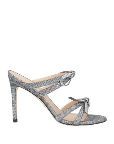 STUART WEITZMAN STUART WEITZMAN WOMAN SANDALS SILVER SIZE 7.5 TEXTILE FIBERS