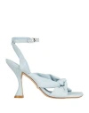 Stuart Weitzman Light Blue Denim Playa Heels In Blue