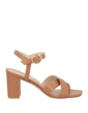 Stuart Weitzman Woman Sandals Tan Size 7.5 Leather In Brown