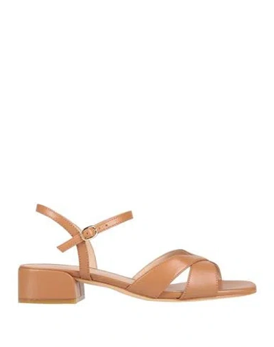 Stuart Weitzman Woman Sandals Tan Size 7.5 Leather In Brown