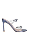 Stuart Weitzman Woman Sandals Transparent Size 7.5 Pvc - Polyvinyl Chloride, Soft Leather In Transparent