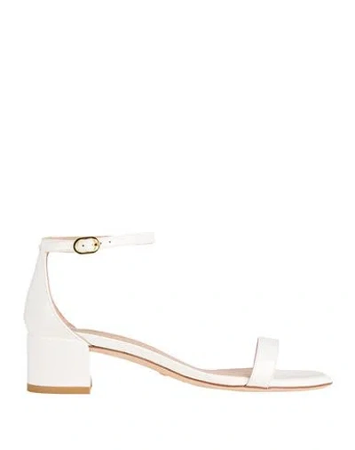 STUART WEITZMAN STUART WEITZMAN WOMAN SANDALS WHITE SIZE 6 SOFT LEATHER