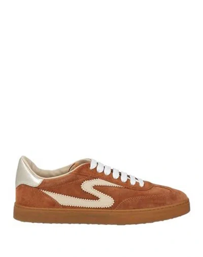 Stuart Weitzman Woman Sneakers Tan Size 9 Calfskin In Brown
