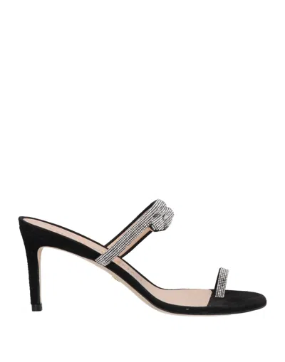 Stuart Weitzman Toe Strap Sandals In Black