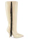 Stuart Weitzman Crystal Fringe Boot In Alabaster
