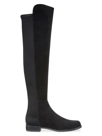 Stuart Weitzman Women's 5050 20mm Suede Over-the-knee Boots In Black