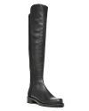 Stuart Weitzman High Boots With Round Toe And Block Heel In Black Leather