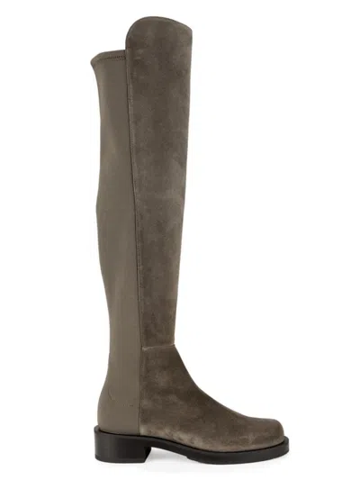 Stuart Weitzman Women's 5050 Bold Suede Over The Knee Boots In Charcoal