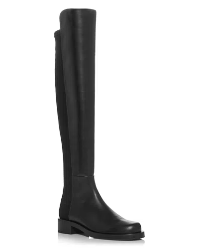 Stuart Weitzman Keelan Microstretch And Leather Over-the-knee Boots In Black