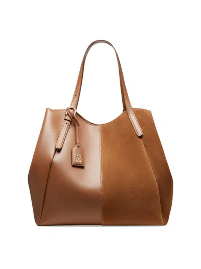 Stuart Weitzman Women's 5050 Gogo Leather & Suede Tote Bag In Brown