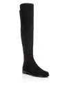 Stuart Weitzman Reserve Suede Over-the-knee Boot In Black Suede