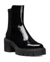 Stuart Weitzman 5050 Soho Patent Stretch Ankle Booties In Black
