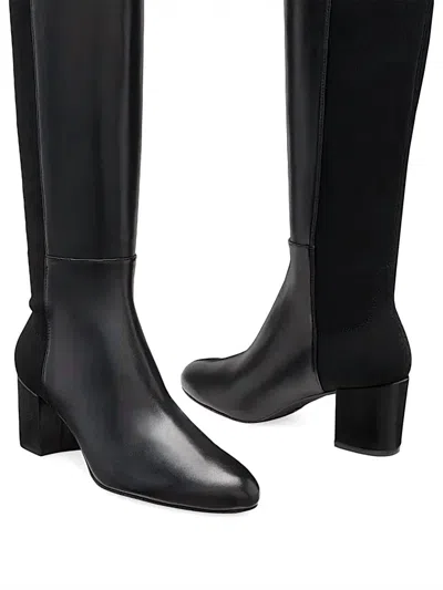 Stuart Weitzman Women's 5050 Yuliana 60mm Suede Knee-high Boots In Black