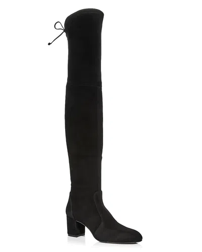 Stuart Weitzman Odene 50 Suede Over-the-knee Boots In Black