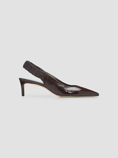 Stuart Weitzman Women's 50mm Patent Leather Slingback Pumps In Midnight Espresso