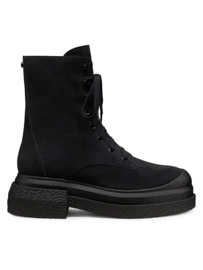 Stuart Weitzman Charli Lace-up Sportlift Bootie The Sw Outlet In Black