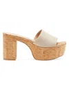 Stuart Weitzman Square High Platform Slides 95mm Oat/sand In Dune
