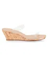 Stuart Weitzman Aleena Pvc Wedge Sandals In Clear