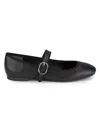 Stuart Weitzman Woman Ballet Flats Black Size 7.5 Leather In Black