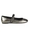 Stuart Weitzman Alice Mary Jane Flat In Gunmetal