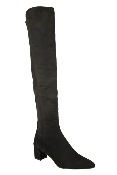 STUART WEITZMAN WOMEN'S ALLWAYHUNK COLA SUEDE OVER-THE-KNEE BOOT