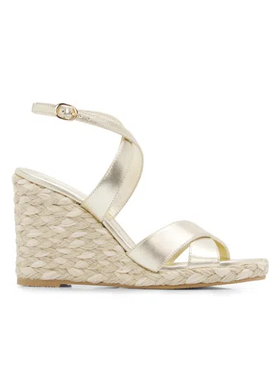 Stuart Weitzman Women's Alyssa 100mm Leather Espadrille Wedge Sandals In Multi