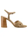 Stuart Weitzman Alyssa 85mm Suede Block-heel Sandals In Brown