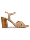 Stuart Weitzman Women's Alyssa 85mm Crisscross Suede Sandals In Multi