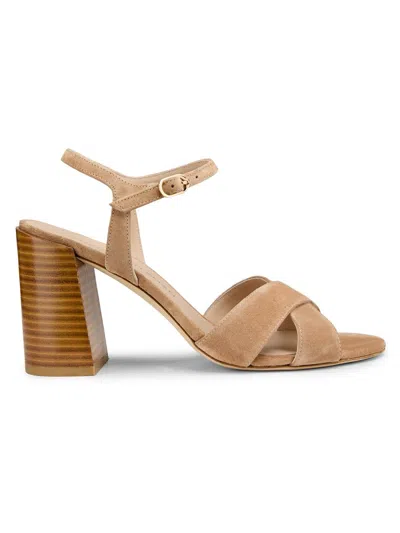 Stuart Weitzman Women's Alyssa 85mm Crisscross Suede Sandals In Multi