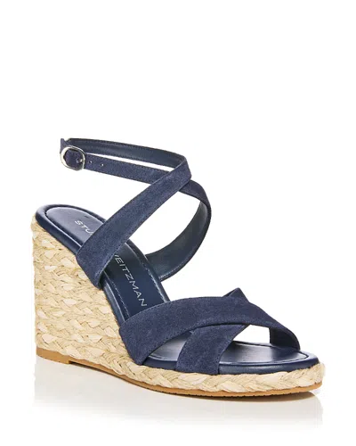 Stuart Weitzman Women's Alyssa Espadrille Wedge Sandals In Blue