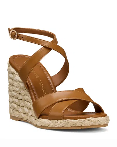 Stuart Weitzman Women's Alyssa Espadrille Wedge Sandals In Brown