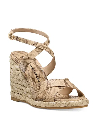 Stuart Weitzman Women's Alyssa Espadrille Wedge Sandals In Brown