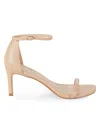 Stuart Weitzman Amelina Ankle Strap Sandal In Golden Beige